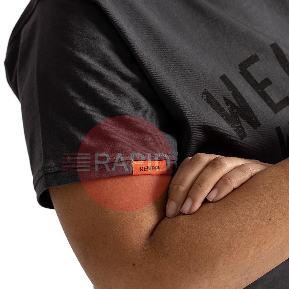 681590014FC  Kemppi Wear 0023 Dark Grey Women Short Sleeve T-Shirt - X Small